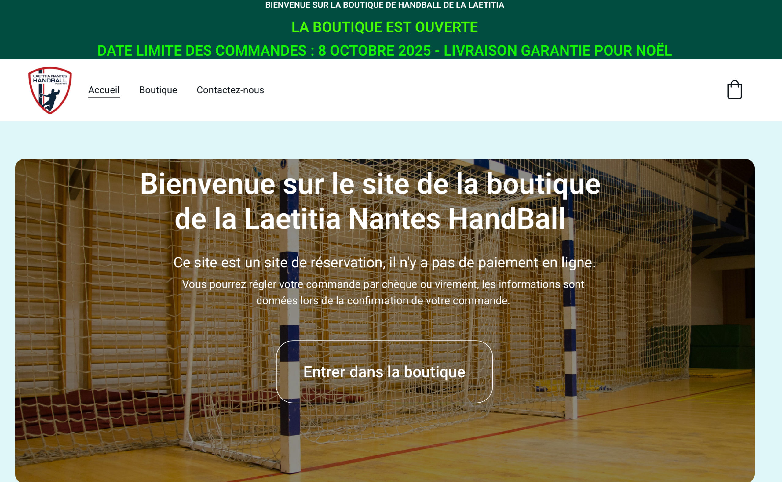 Ouverture de la boutique
